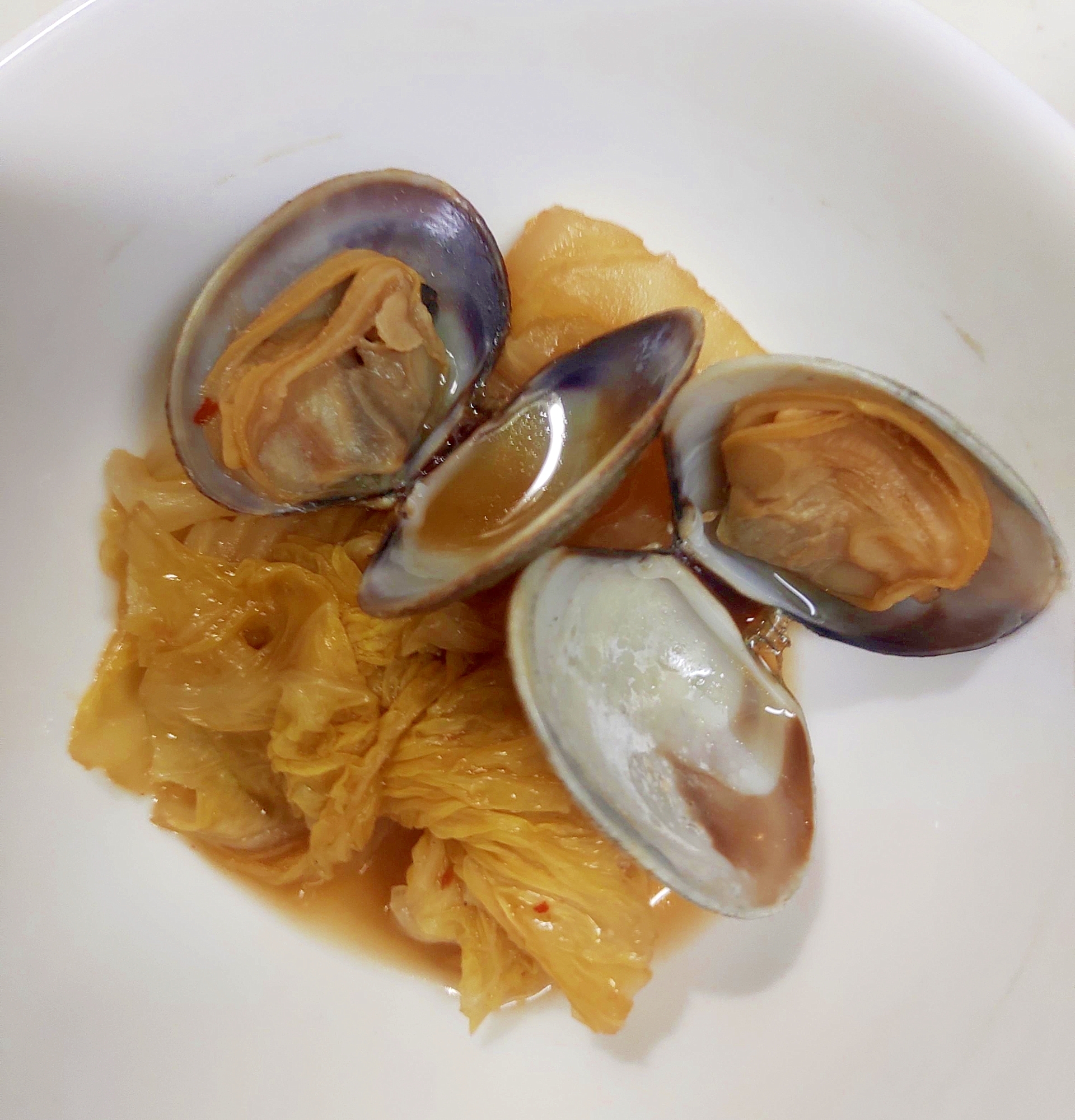 あさりと白菜のピリ辛
