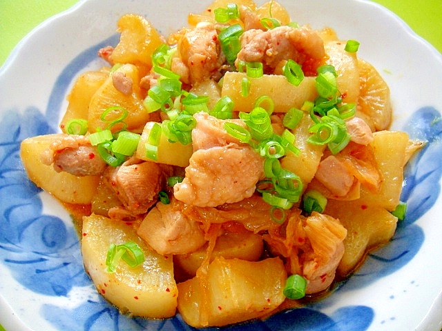 大根と鶏肉のキムチ煮