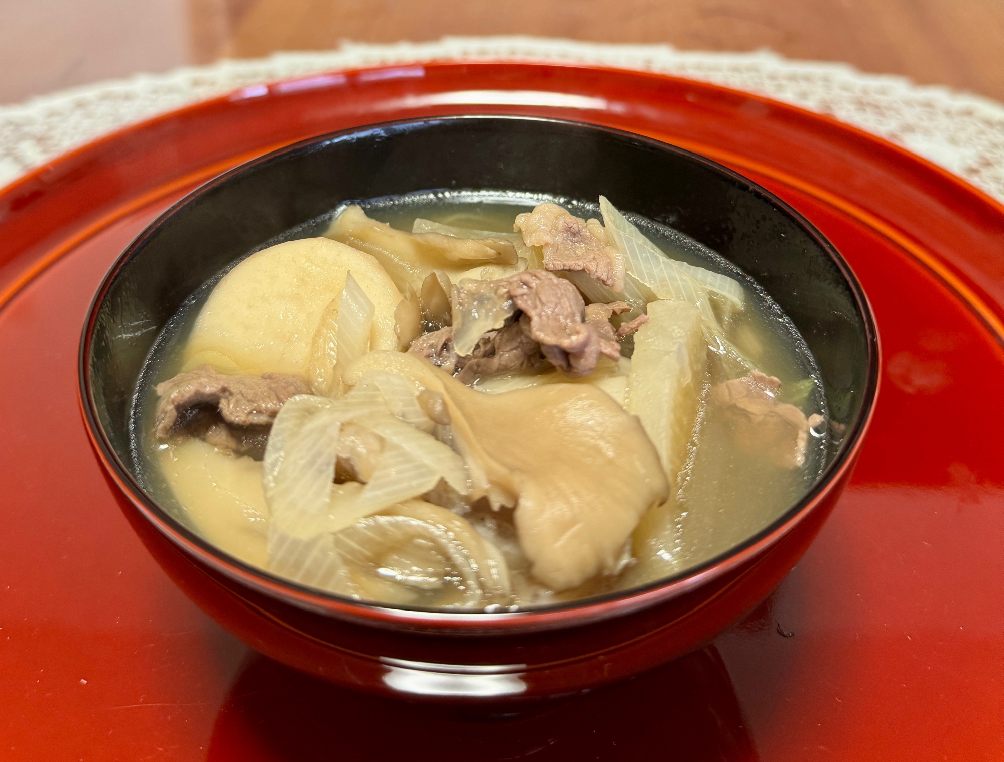 山形県のソウルフードꈍ◡ꈍ牛肉と野菜たっぷり☆芋煮