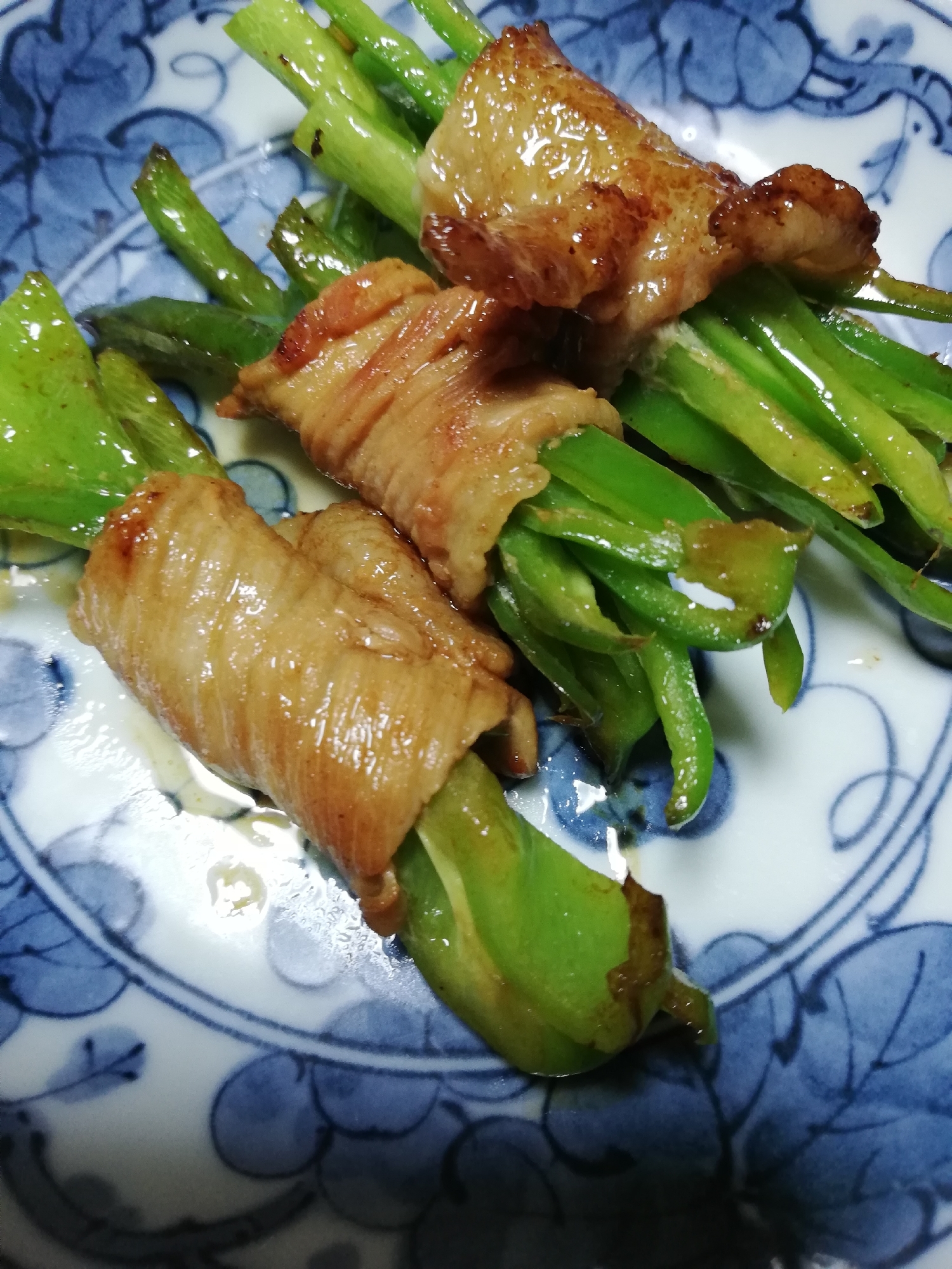 ピーマンの豚肉巻きバター醤油焼き