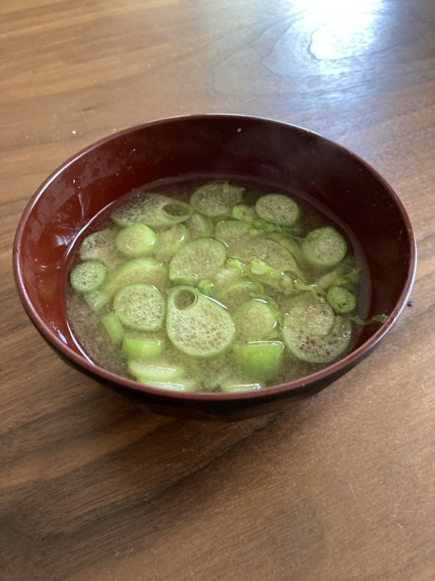 白ずいきのお味噌汁^_^