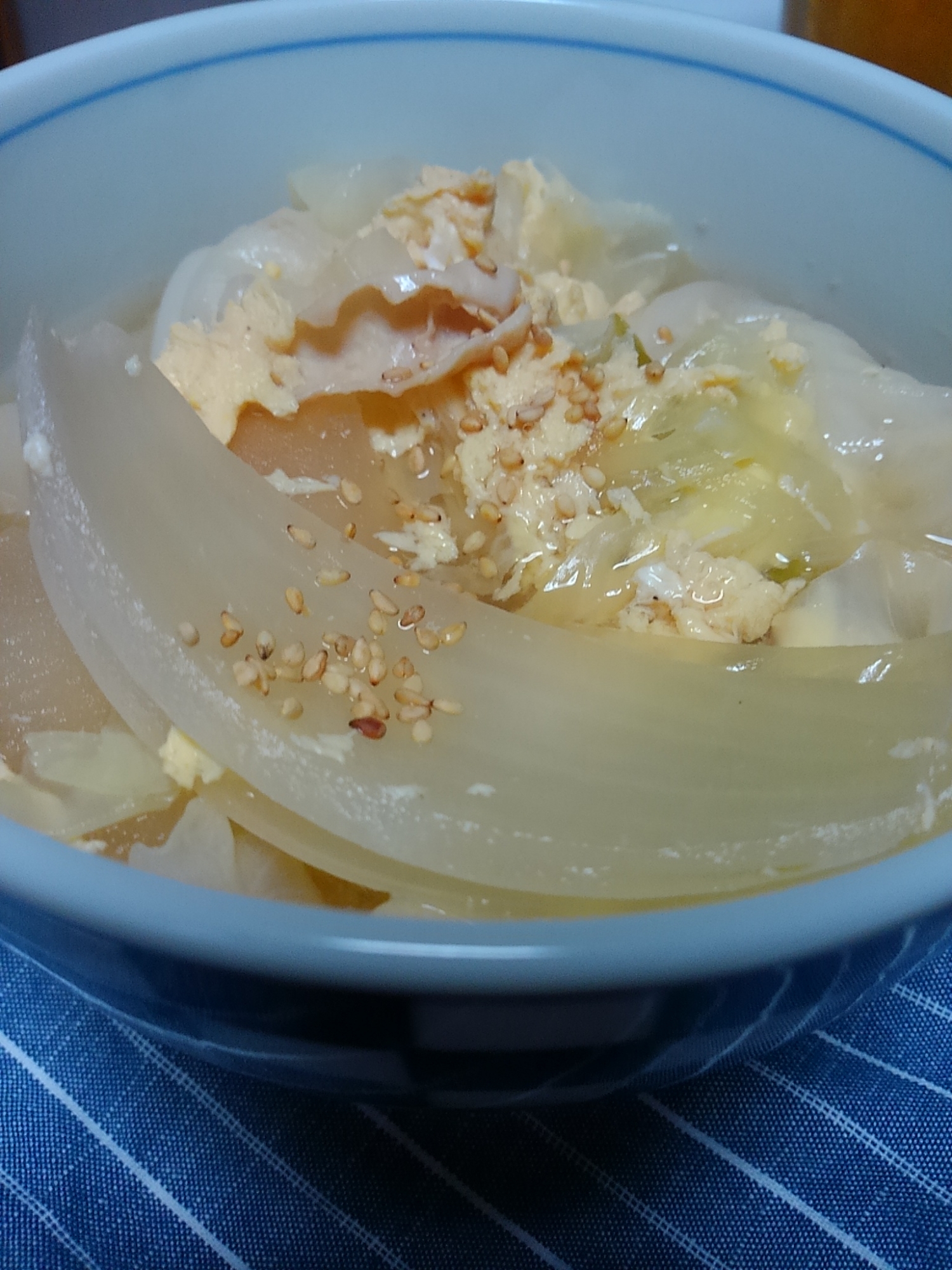 残り野菜で酸辣湯