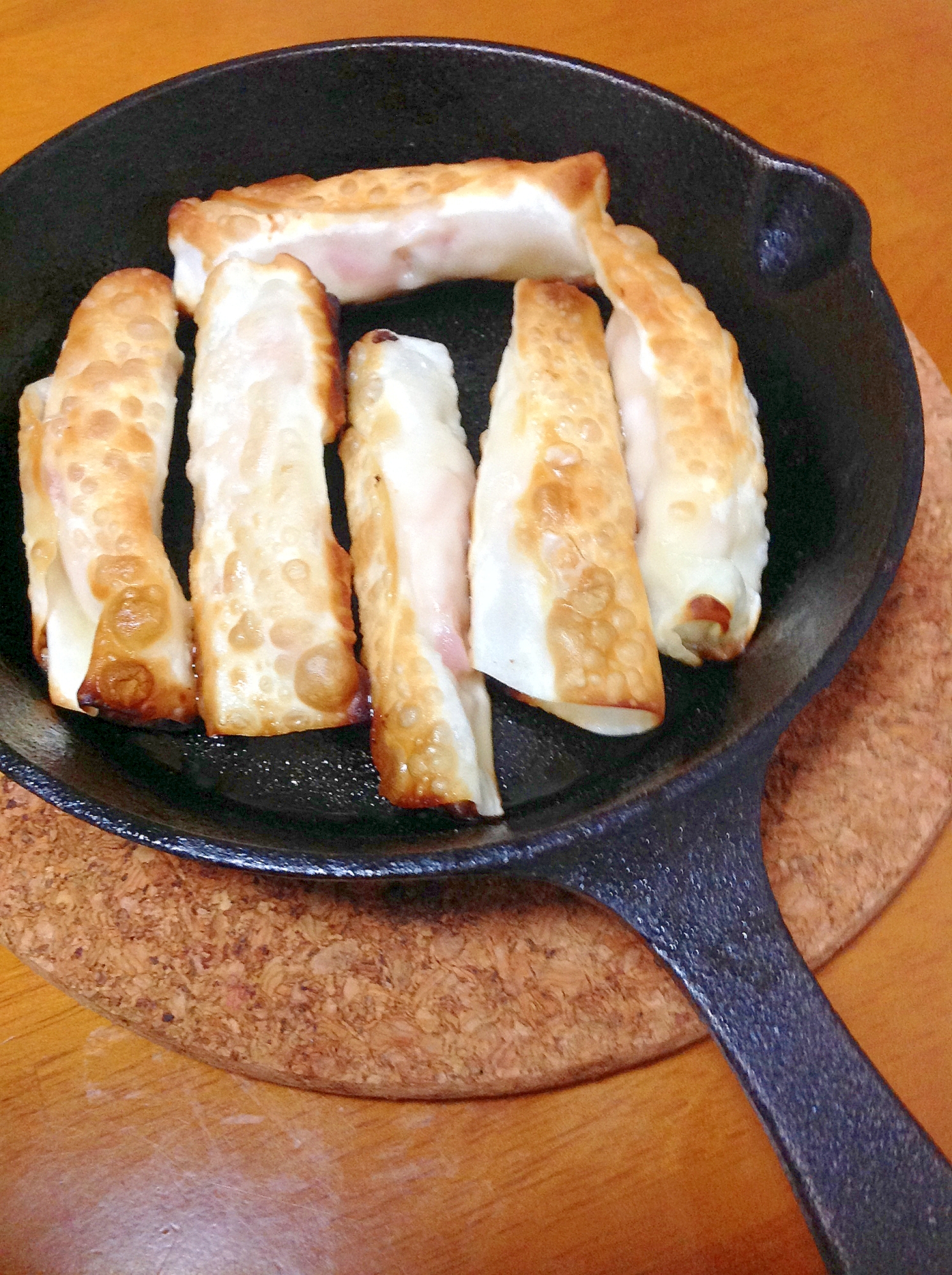 胸肉餃子の皮巻き