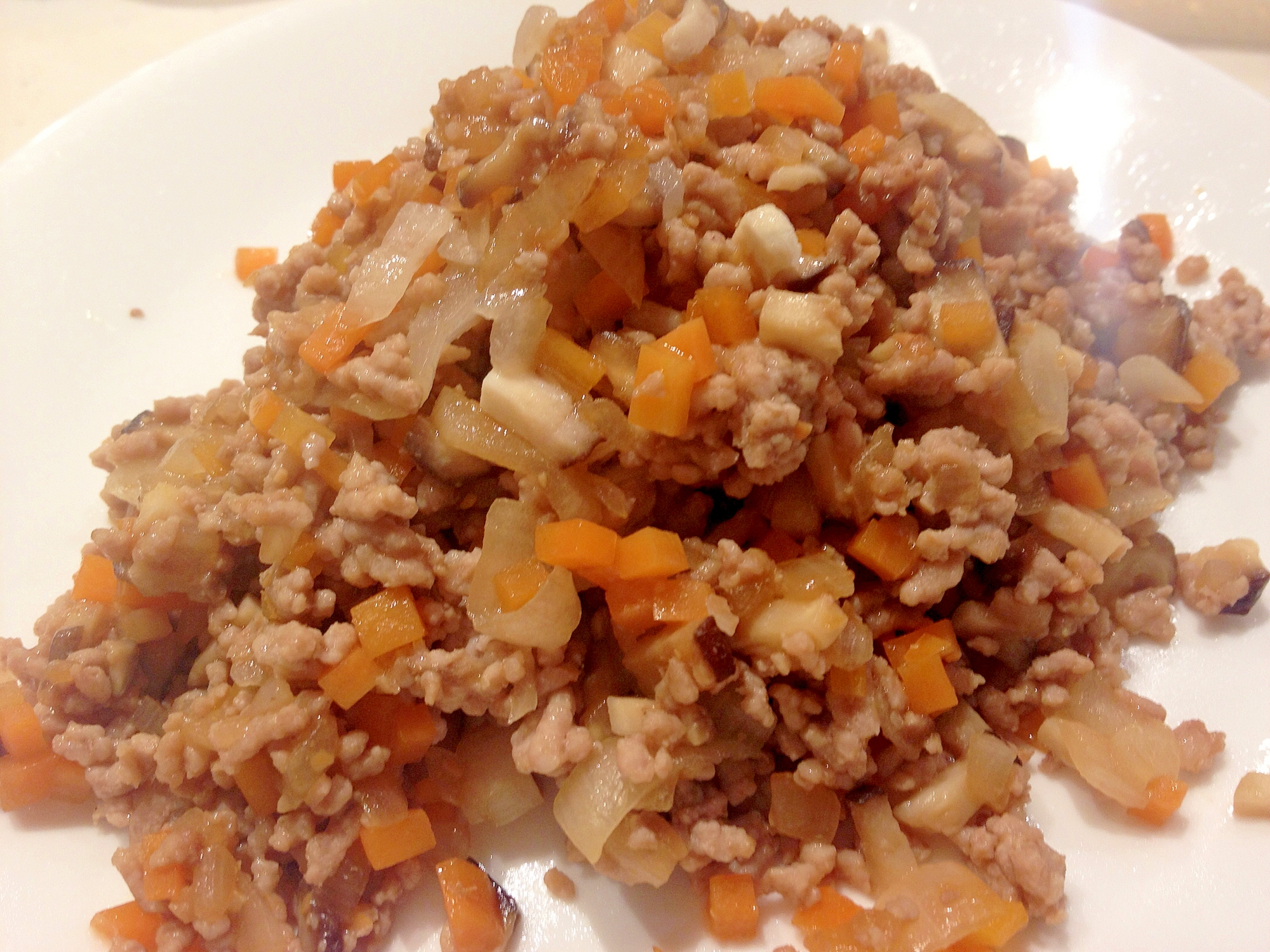 作り置き幼児食 野菜入り豚そぼろ