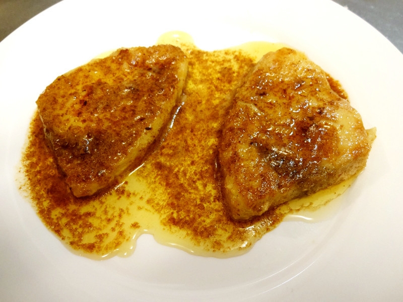 バター醤油でメカジキのムニエル