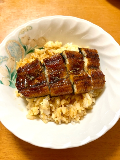 フライパンで☆鰻の酒蒸し丼