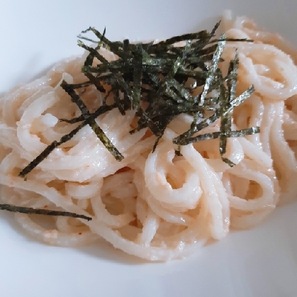 レンジで簡単！和風たらこうどん