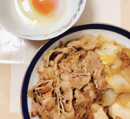 フライパンで簡単♡味噌豚ロースとキャベツ蒸し焼き♡