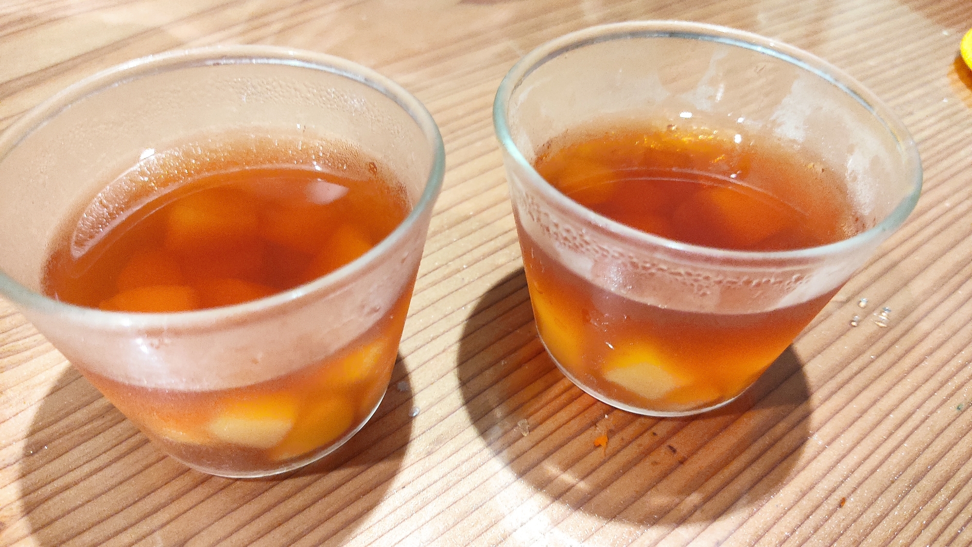 紅茶と白桃のゼリー