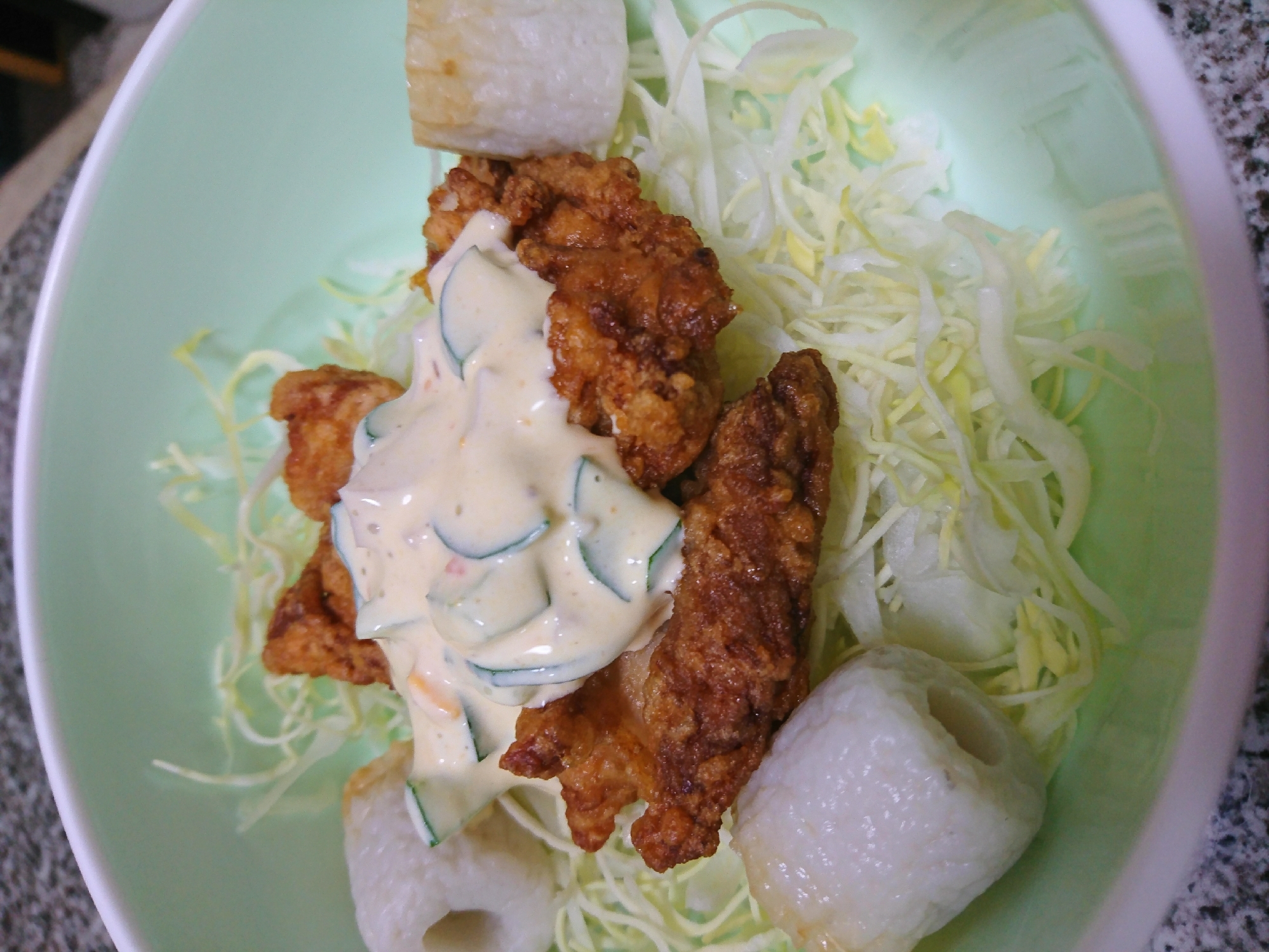 ちくわでボリューム感UP☆チキン南蛮丼