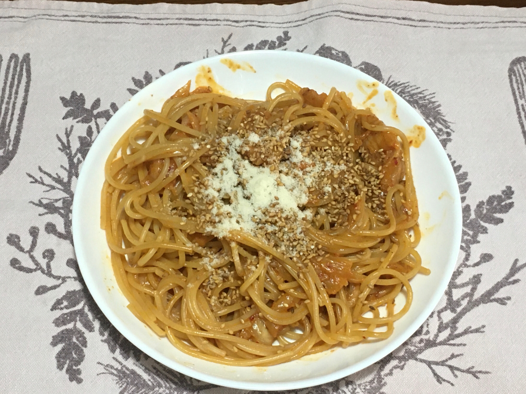 おいしいやみつき！キムチチーズパスタ