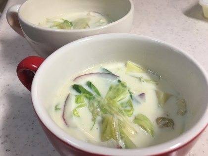 レタスと豆乳のスープ