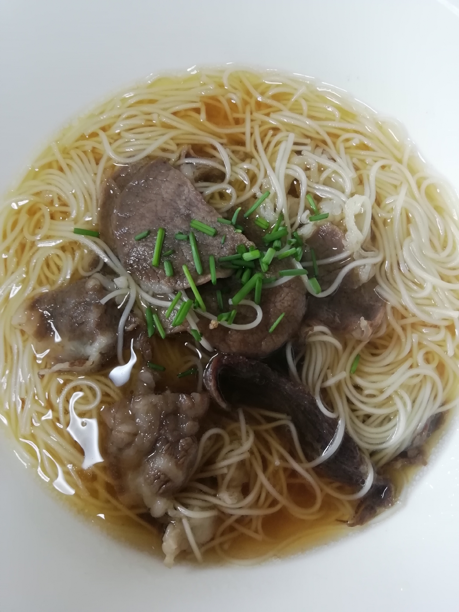 牛肉の煮麺（にゅうめん）冷たいそうめんに飽きたら♪