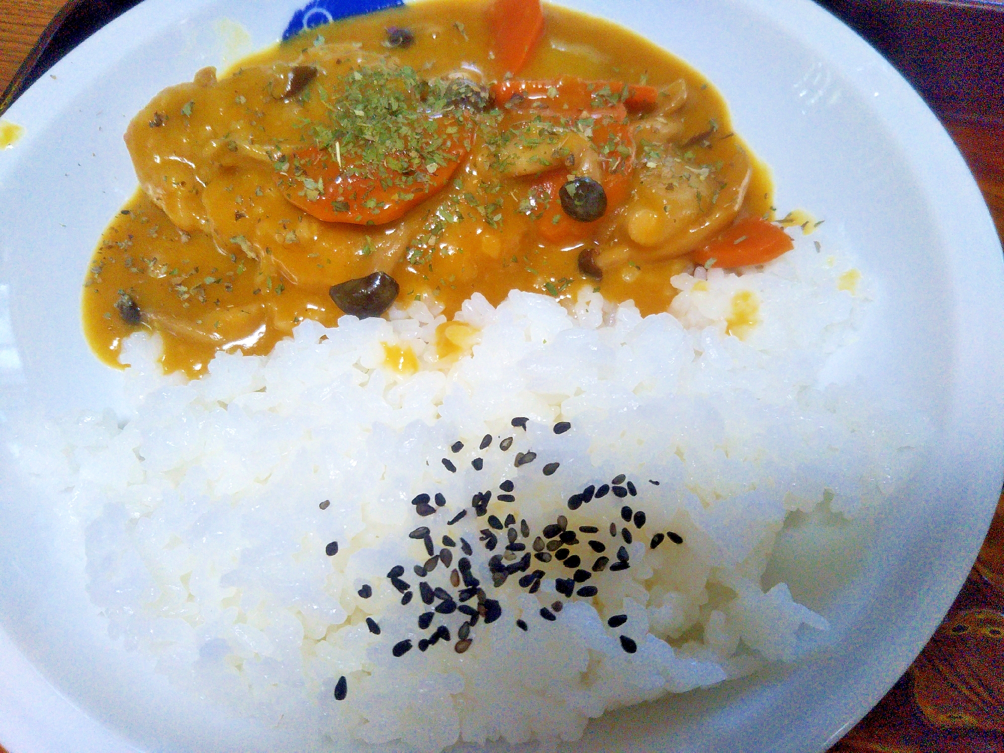 人参しめじ大和芋カレー