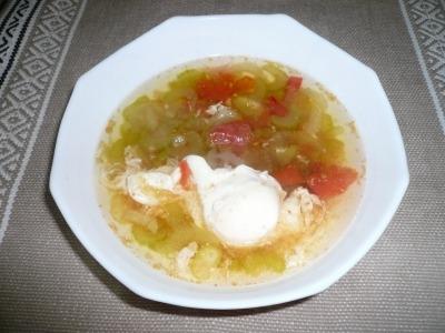 簡単★トマトとセロリの卵スープ
