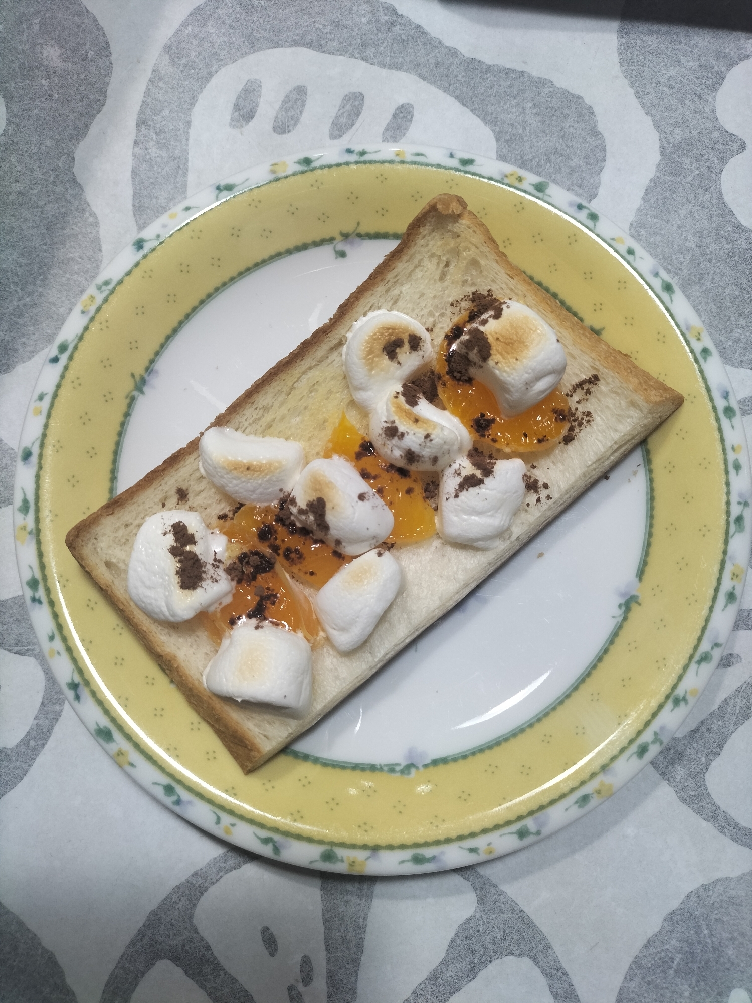 とろけるマシュマロ蜜柑トースト