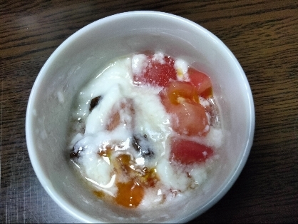 おはようございます。トマトとレーズンのヨーグルト、美味しくできました。レシピ有難うございました。