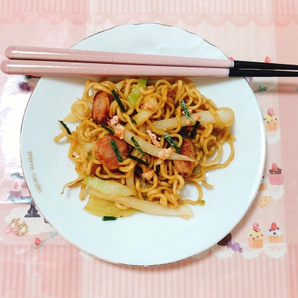 アミエビ焼きうどん