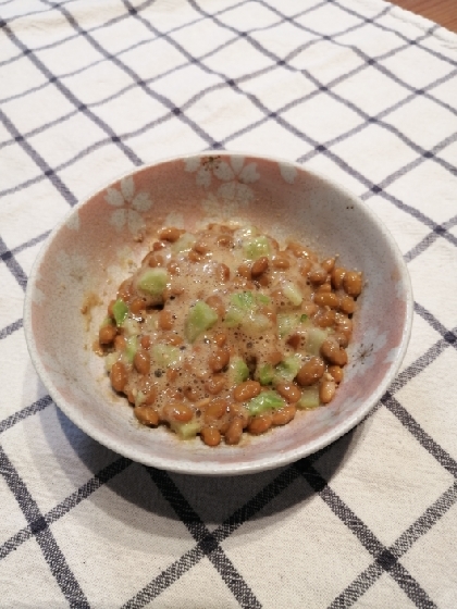 離乳食を作ってブロッコリーの茎がたくさん余ったので、ちょうど良かったです☆茎の食感とごまのいい香りが納豆と相性抜群でした♪