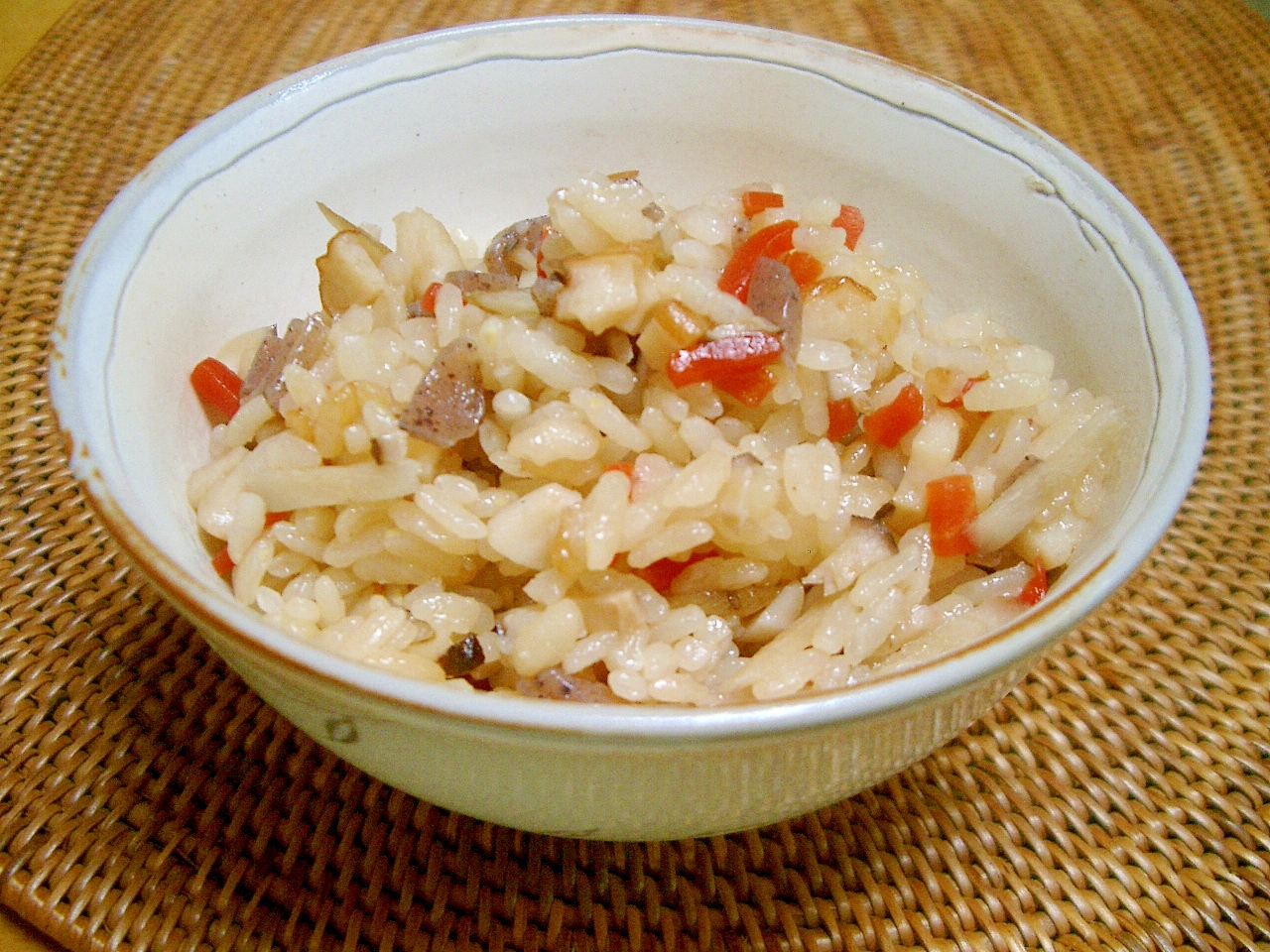 ちくわで手軽に炊き込みご飯♪