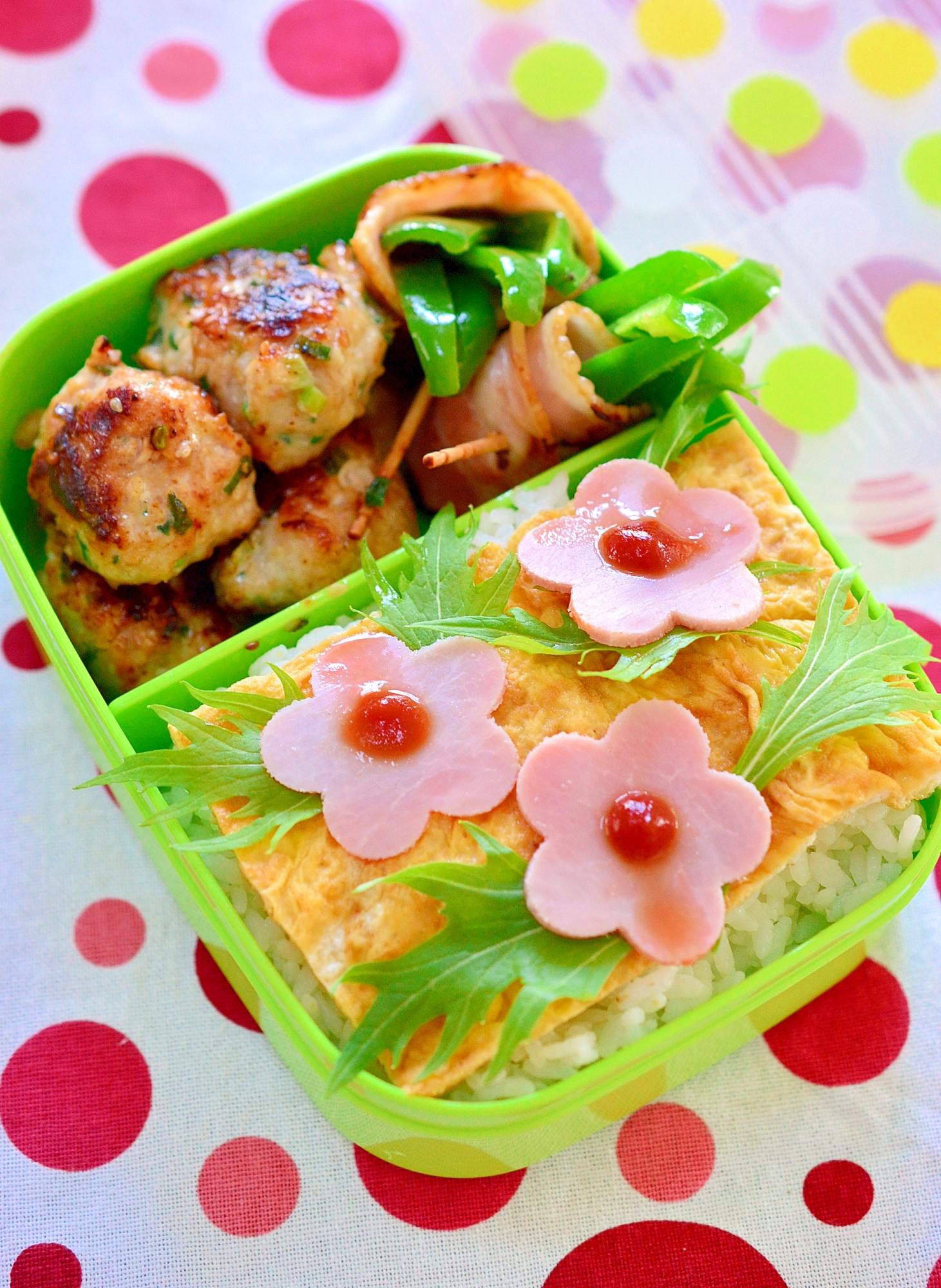 お花見やお弁当に ハムで花咲く お花弁当 レシピ 作り方 By まめもにお 楽天レシピ