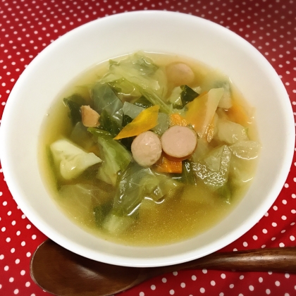 朝ごはんに作りました♪野菜がたくさん食べれていいですよね。
ごちそうさまでした！