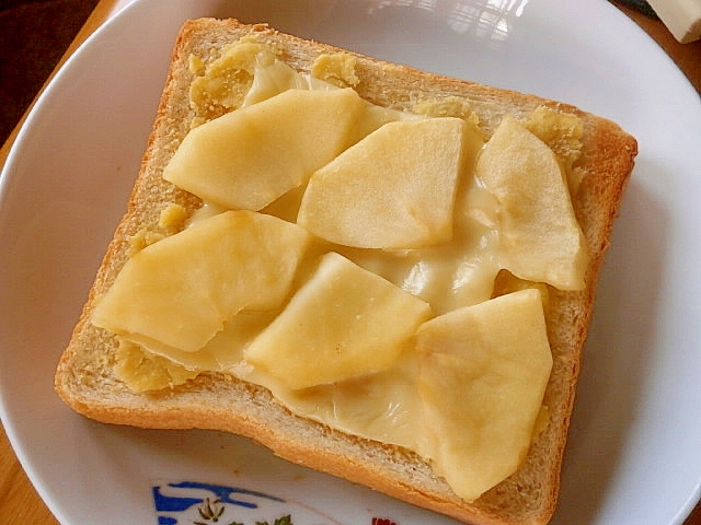 甘～い！☆ハニーチーズ＆りんごのトースト☆
