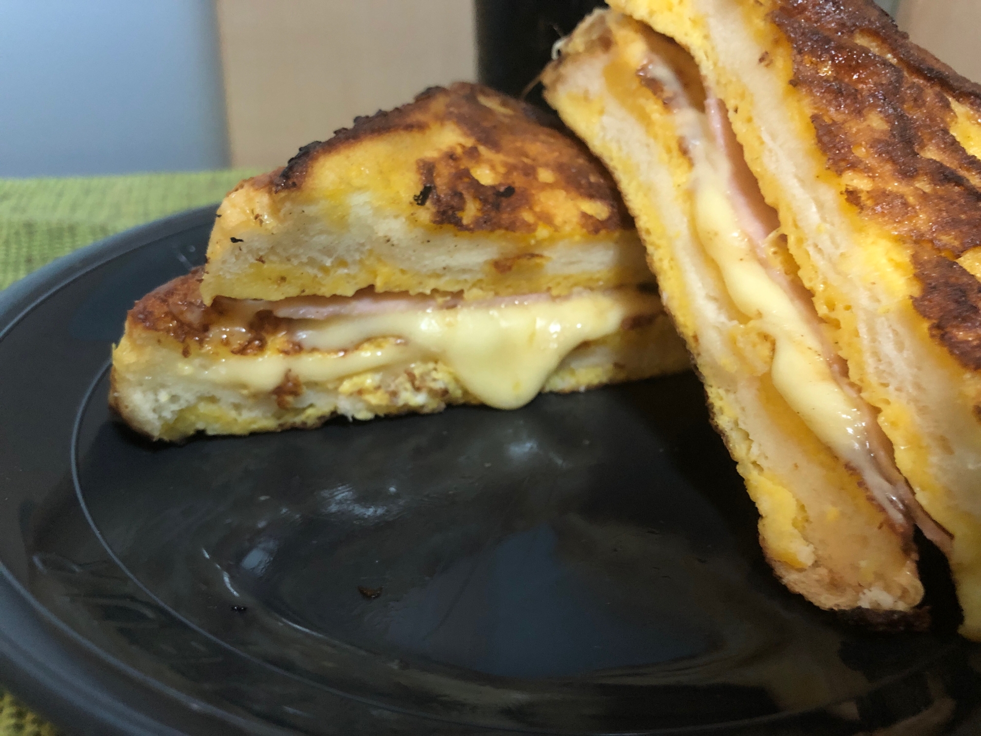 卵焼き器で簡単カルシウム⭐クロックムッシュ【朝食】