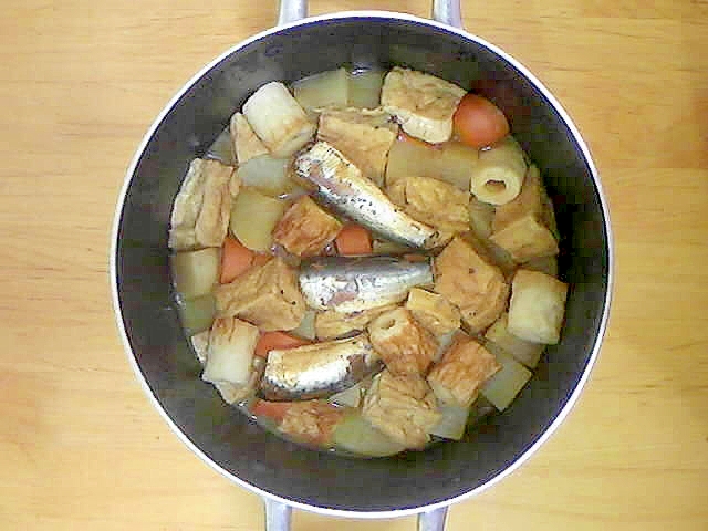 野菜と絹揚げの煮物