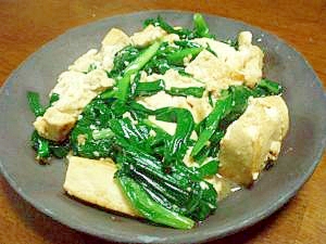 ニラ豆腐炒め