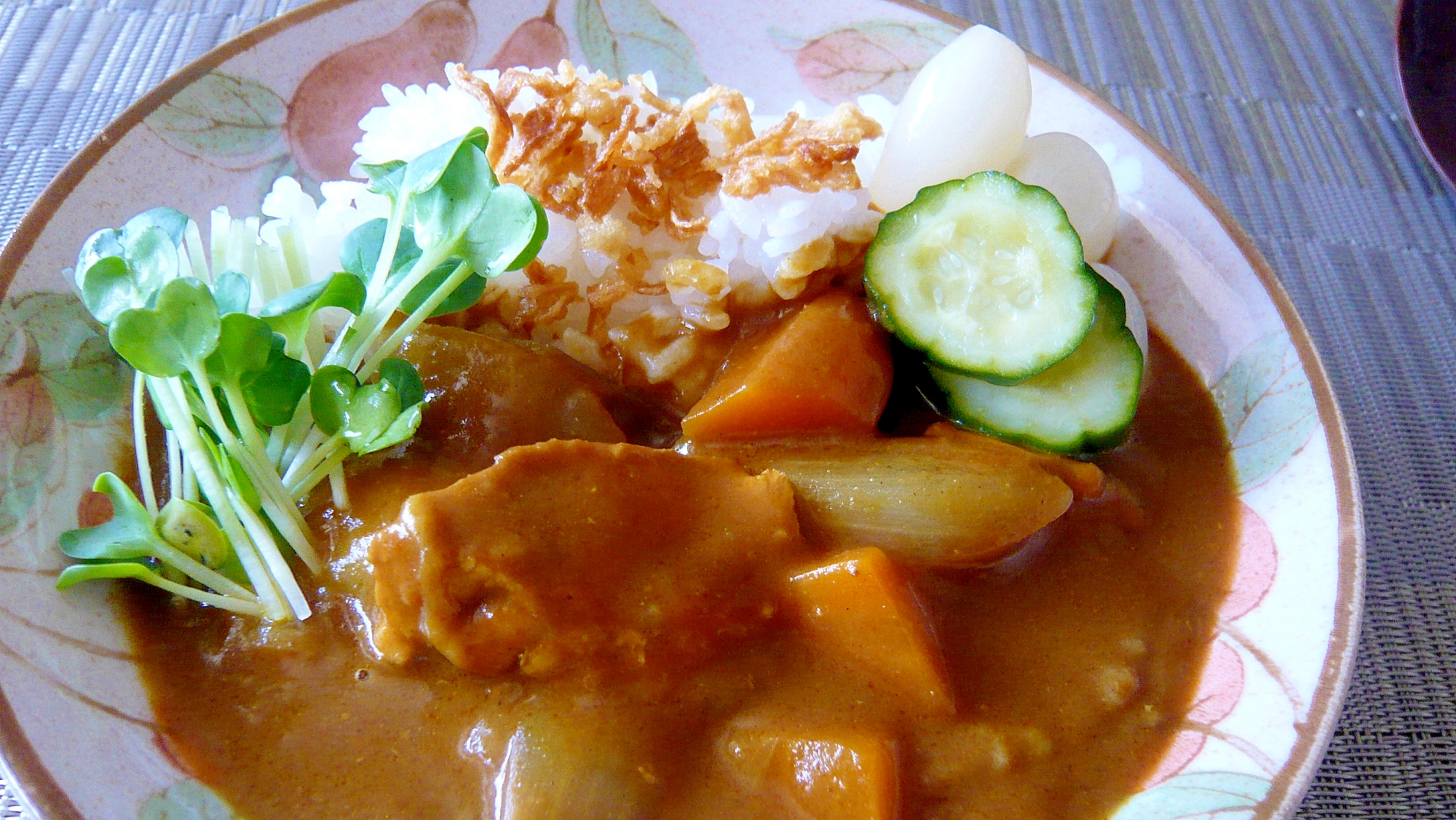 ❤ 揚げ茄子入り! 鶏ささみカレー ❤