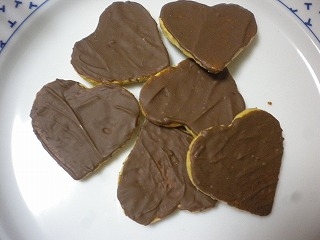 チョコ塗りクッキー