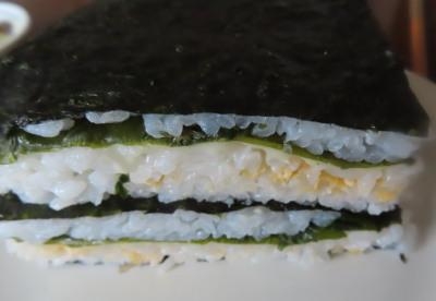 海苔とチーズでご飯サンド