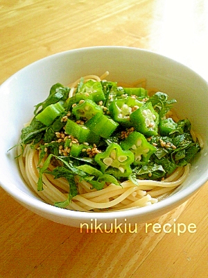 簡単おいしい！しそオクラ冷やし中華冷製パスタ