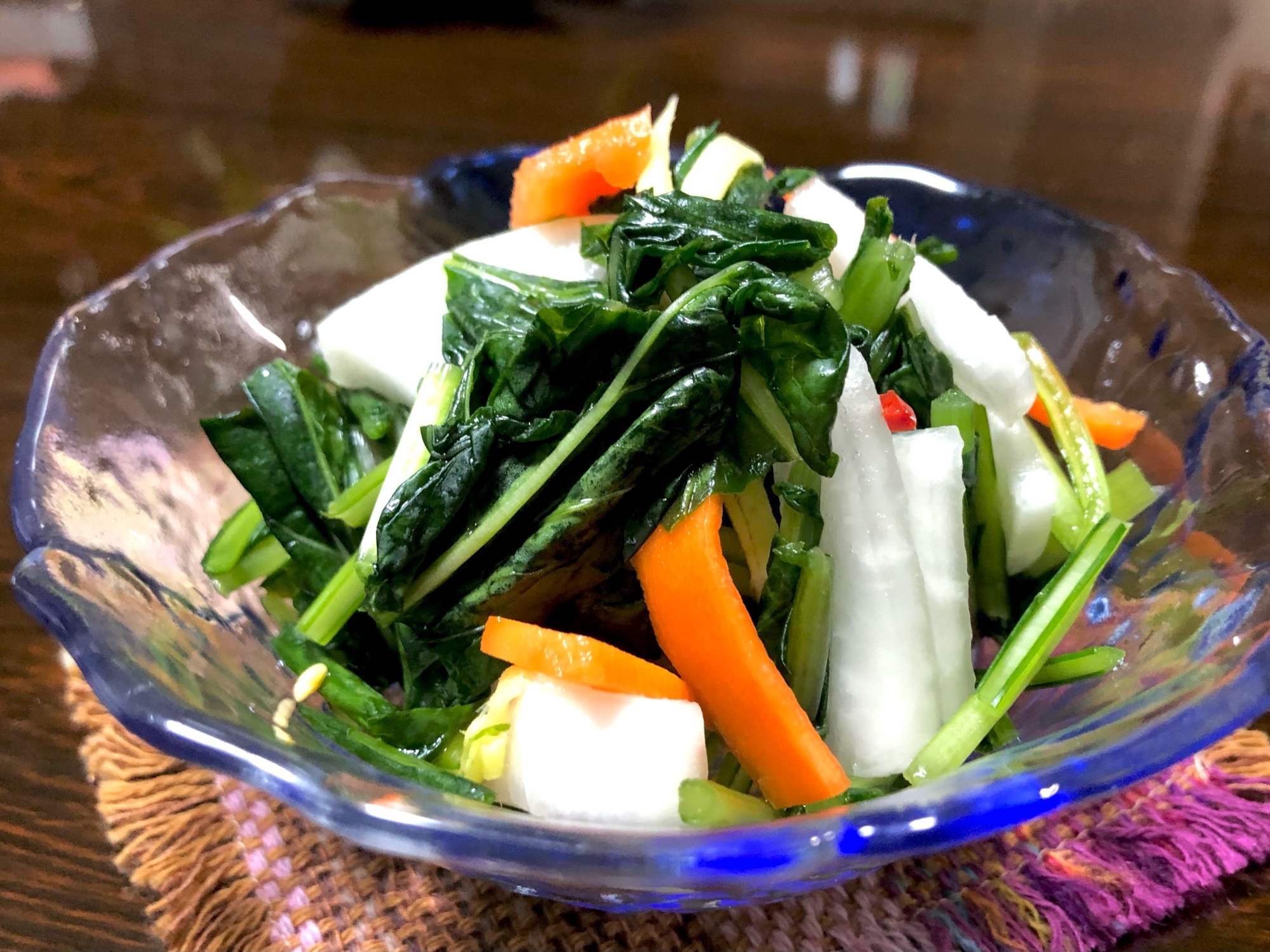 壬生菜と大根のピリ辛漬け❤️生姜と唐辛子で風邪予防