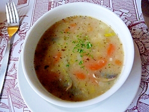 ちょっぴり味噌風味！ポタージュ風野菜スープ