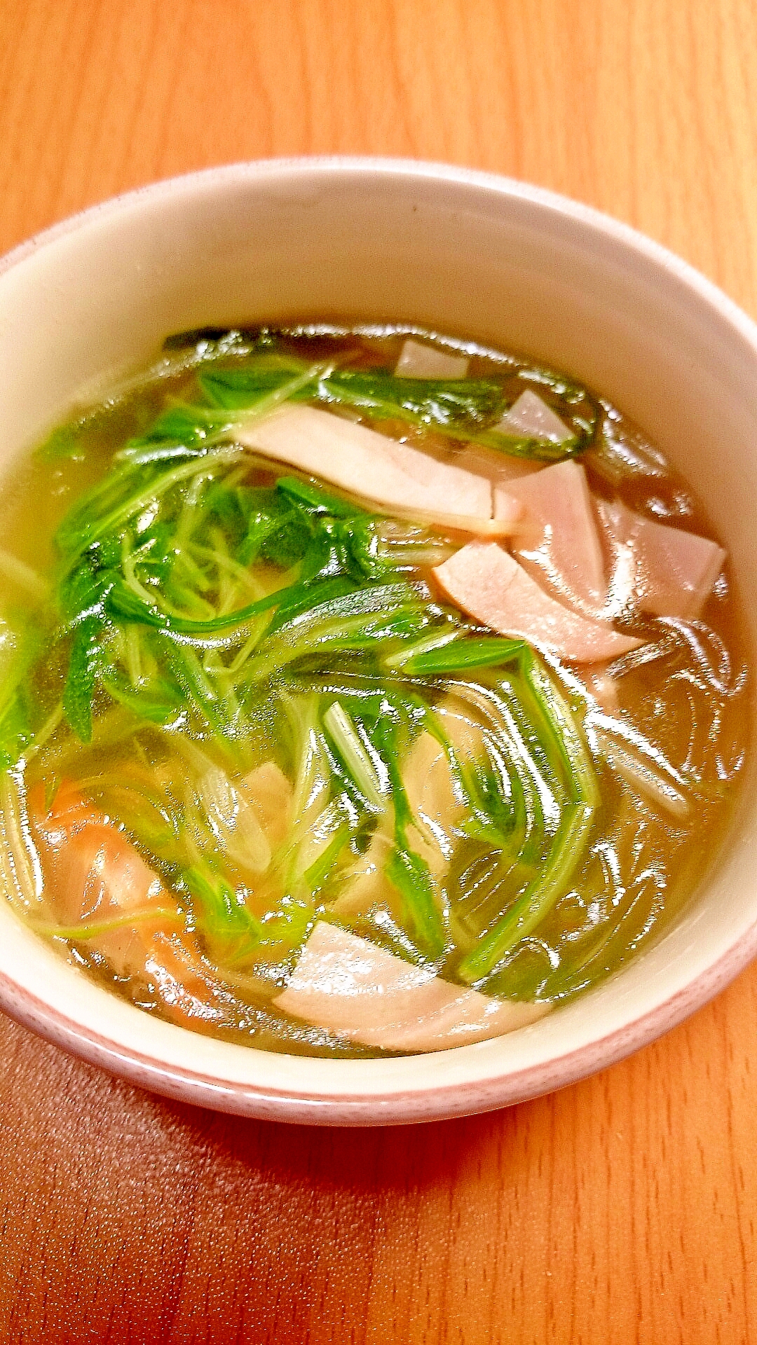 水菜と春雨の中華スープ