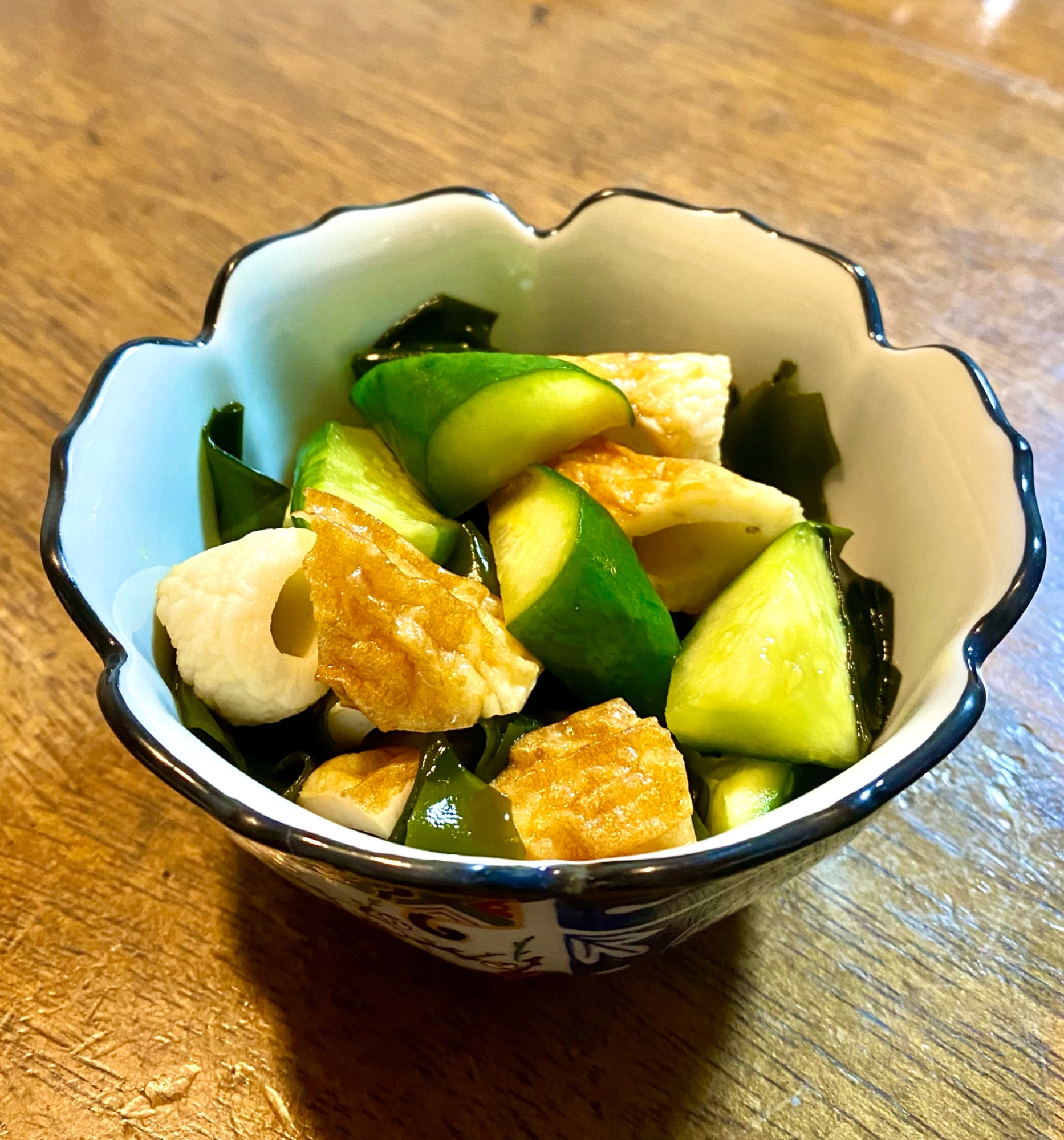 ちくわ、きゅうり、わかめの酢のもの【和食・副菜】