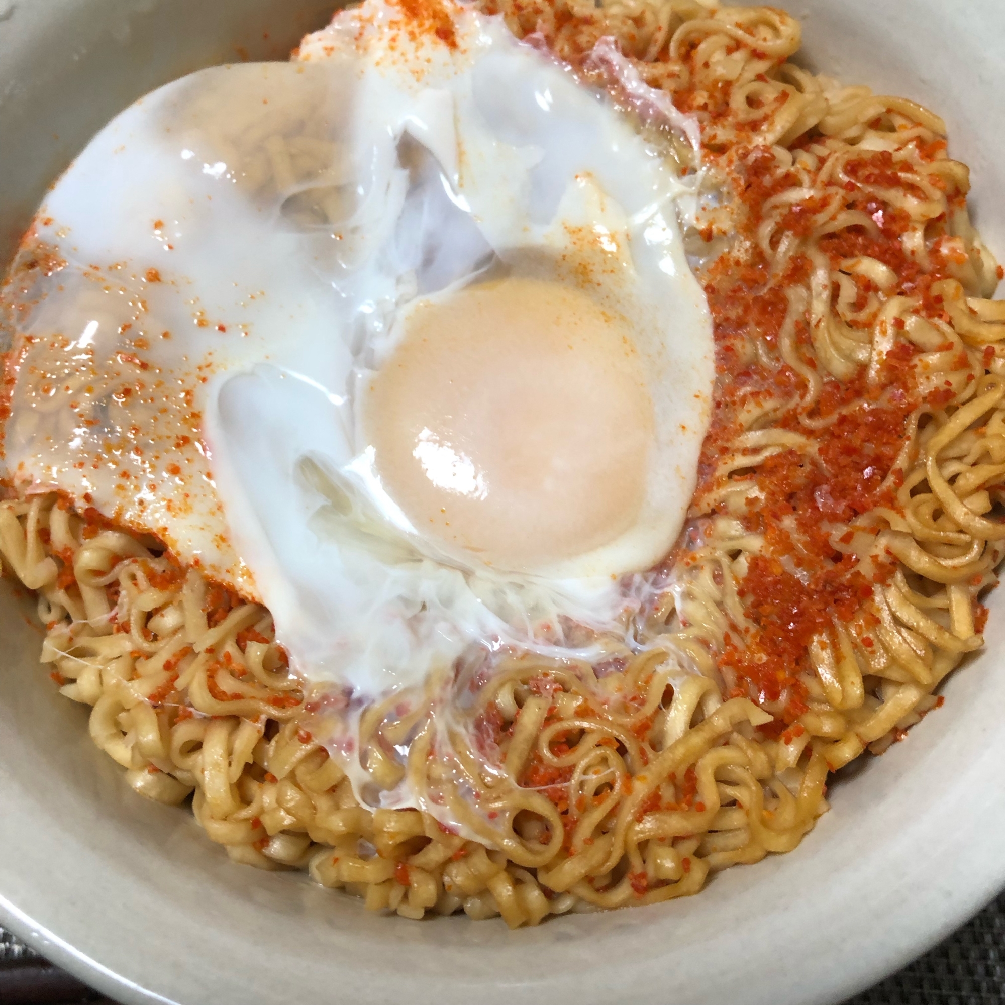 辛辛チキンひたひたつけ麺風