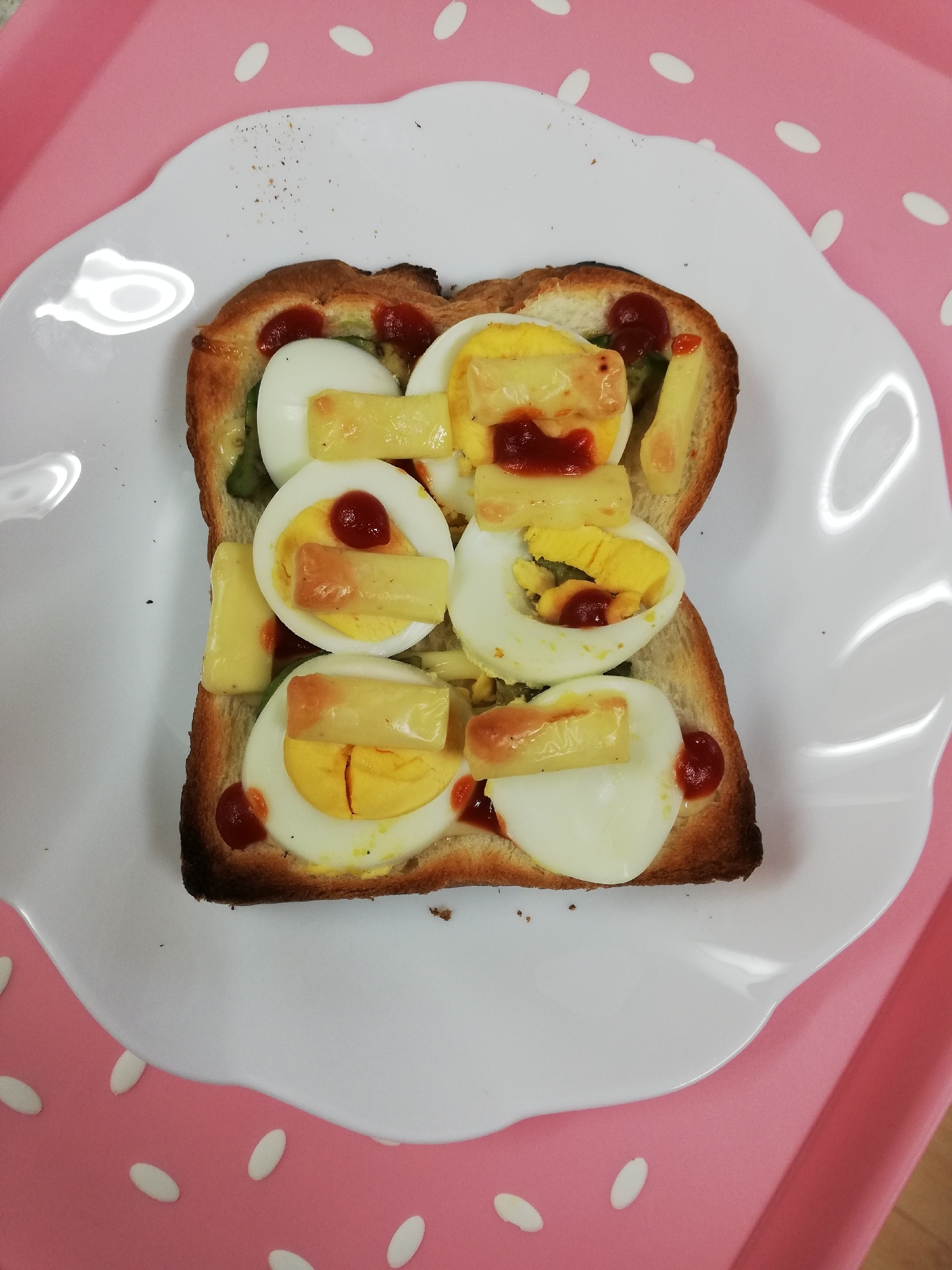 アボカドとゆで卵チーズトースト レシピ 作り方 By Ake Me 楽天レシピ