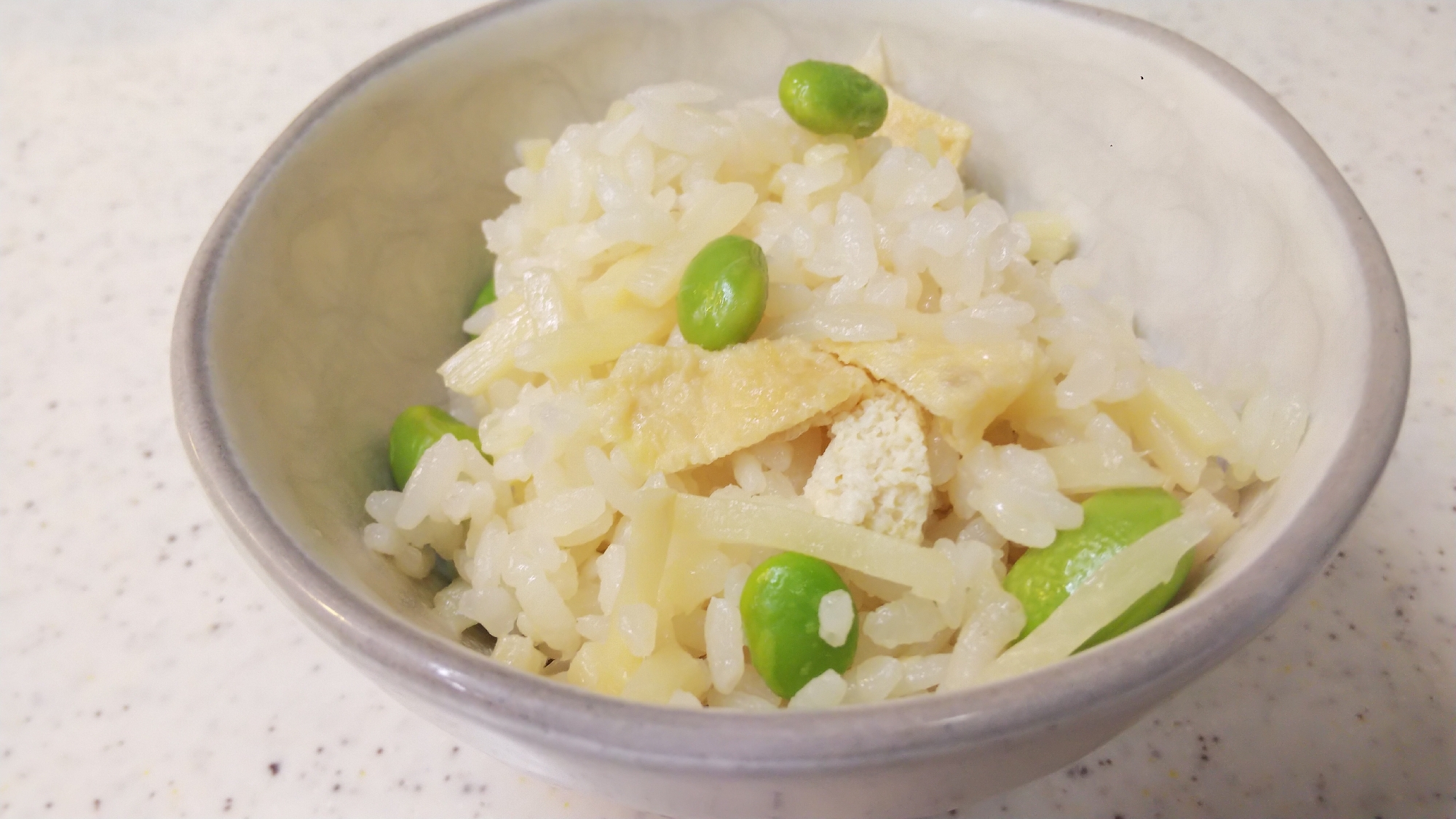 たけのこと枝豆の炊き込みご飯