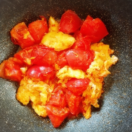 卵とトマトのふんわり炒め、美味しくいただきました(^O^)御馳走様でしたm(_ _)m