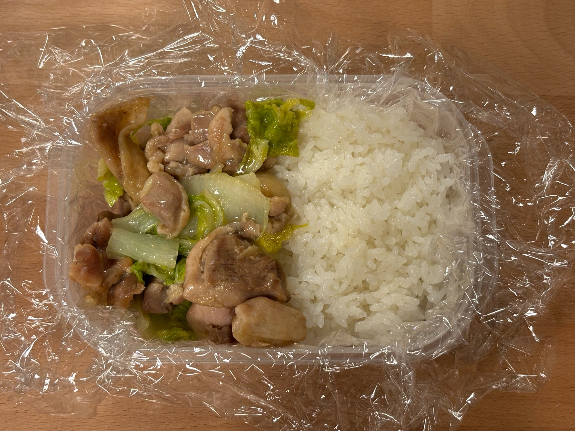 鶏もも肉と白菜の野菜炒め弁当