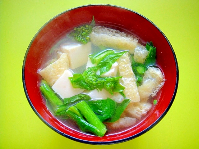 豆腐と菜の花油揚げのすまし汁