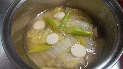 白菜とハムの中華煮