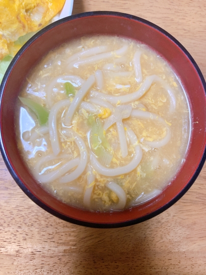 卵とネギのあんかけうどん♡