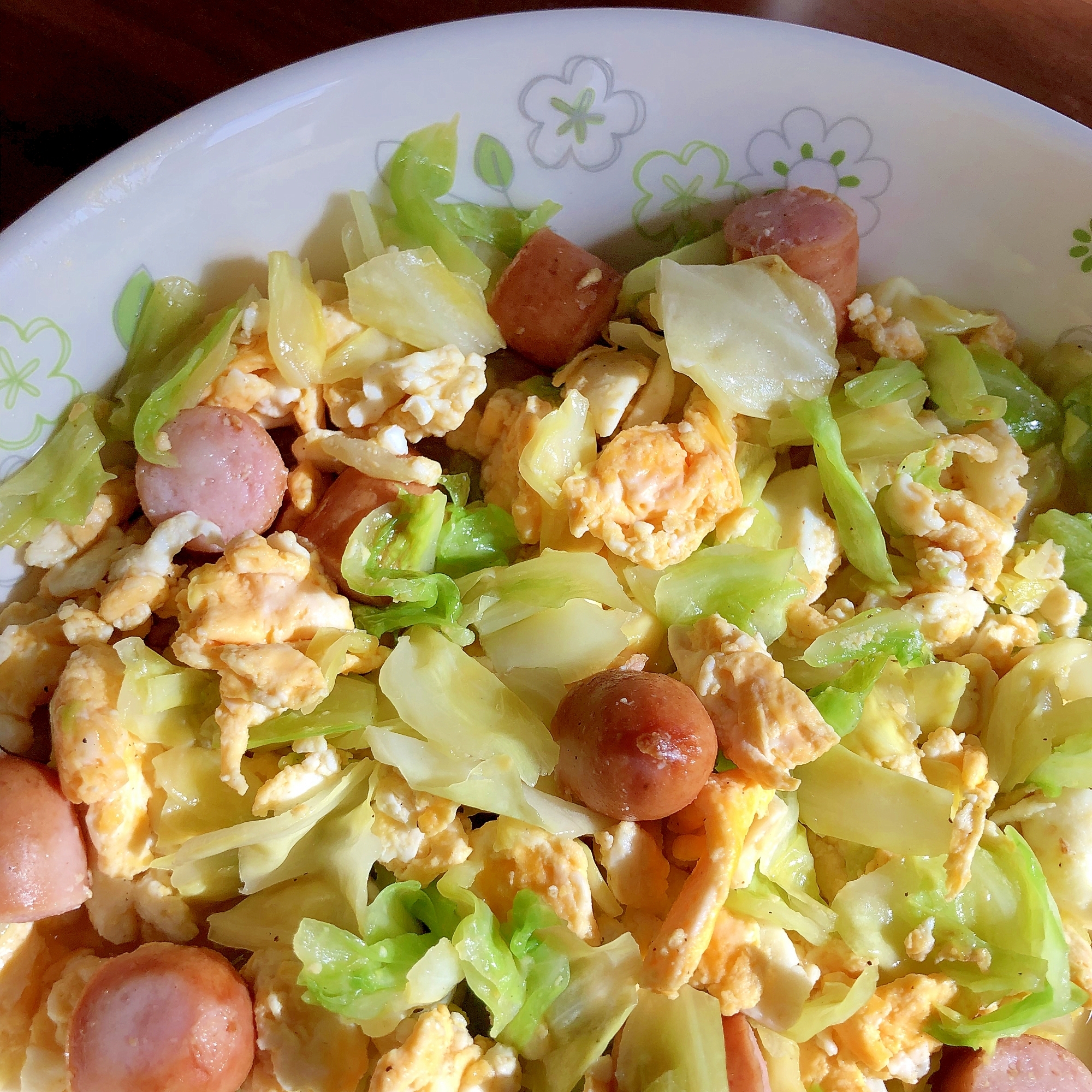 朝食のお供を混ぜるだけ