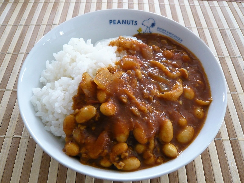 ひき肉と大豆のトマトカレー