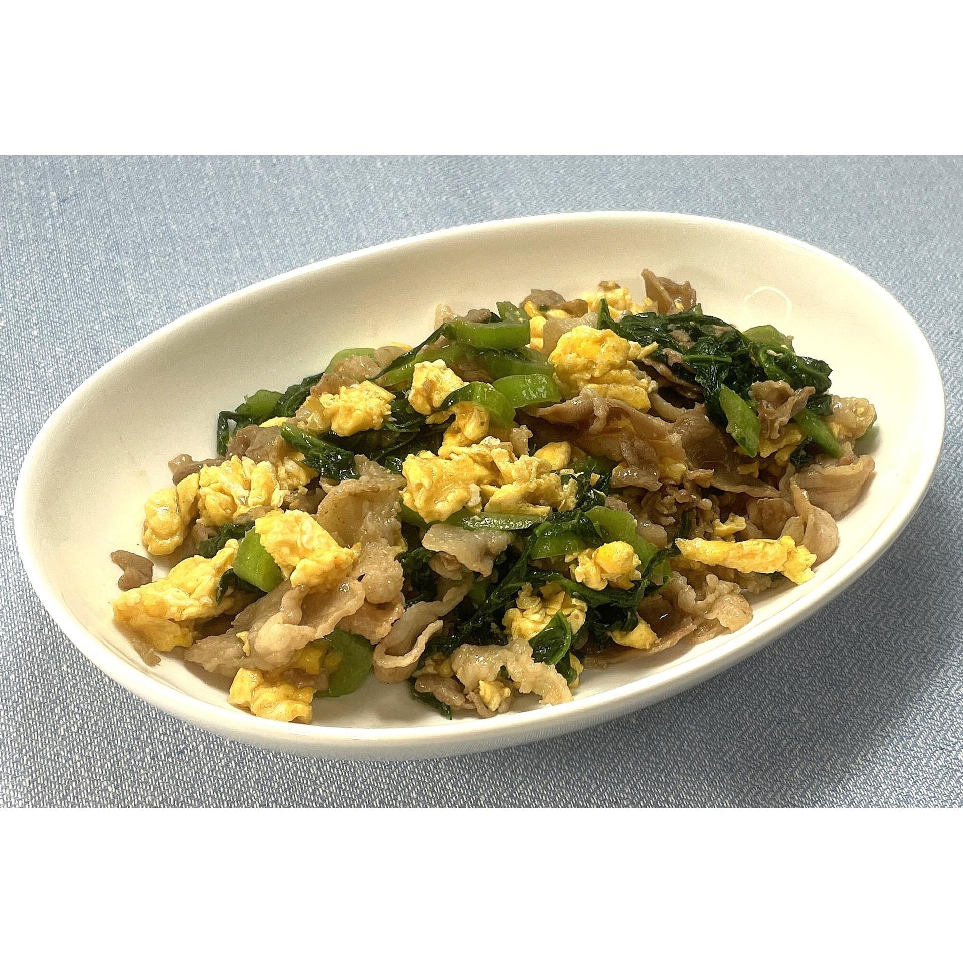 豚肉とかつお菜の中華風炒め★動画あり★