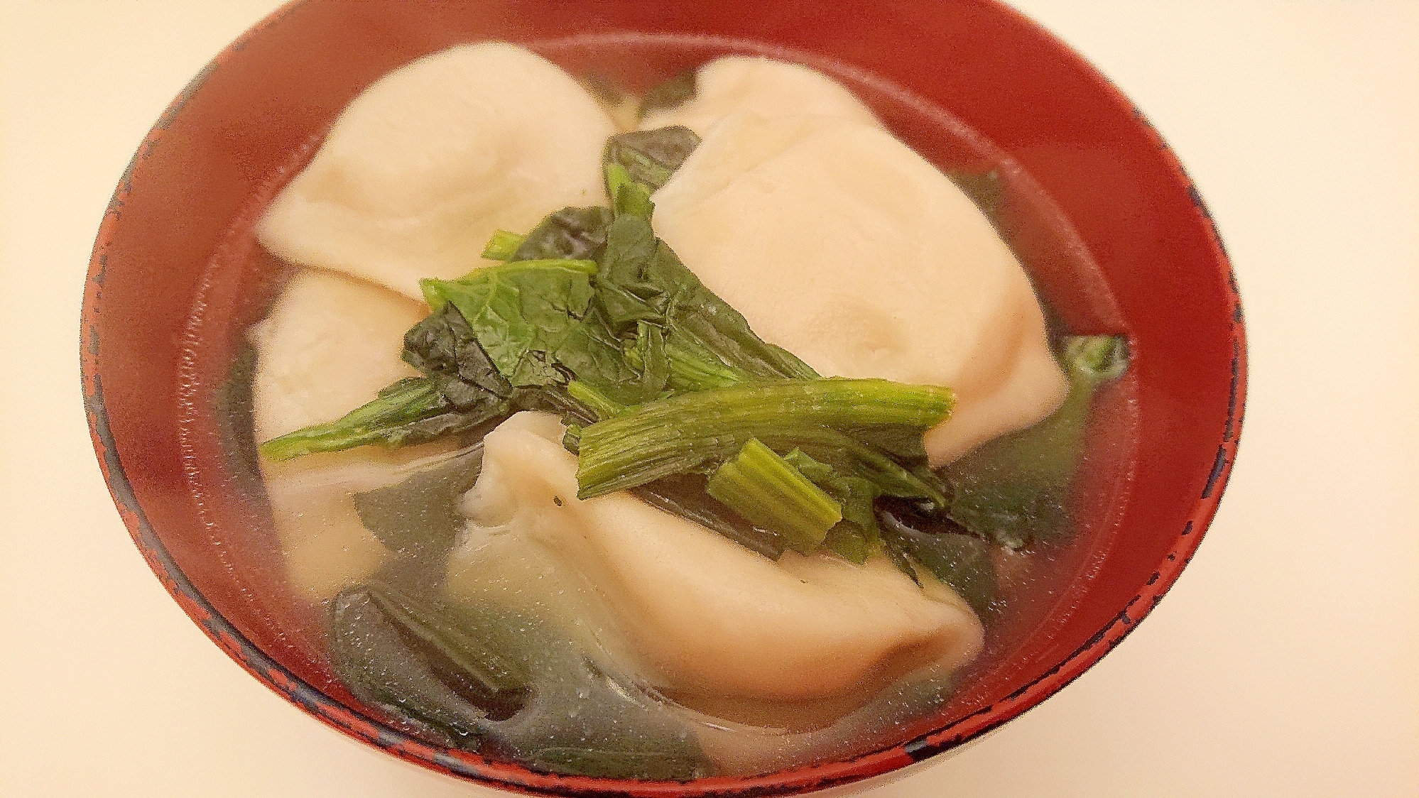 スープジャーお弁当に最適 水餃子の中華スープ